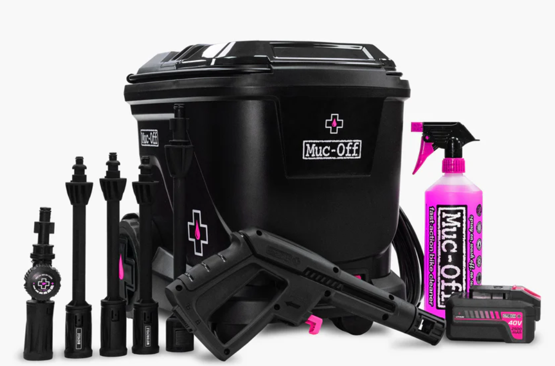 Muc-Off Battery Operated Mobile Pressure Washer Motorcycle Bicycle Starter Bundle