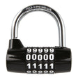 Oxford LK102 Combination 5 Digit Motorcycle Padlock Security Lock 7mm Black