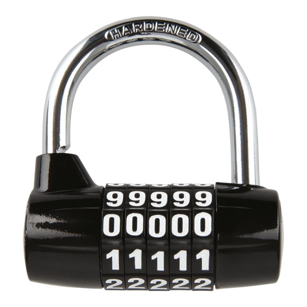 Oxford LK102 Combination 5 Digit Motorcycle Padlock Security Lock 7mm Black