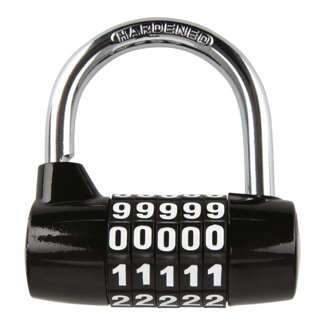 Oxford LK102 Combination 5 Digit Motorcycle Padlock Security Lock 7mm Black