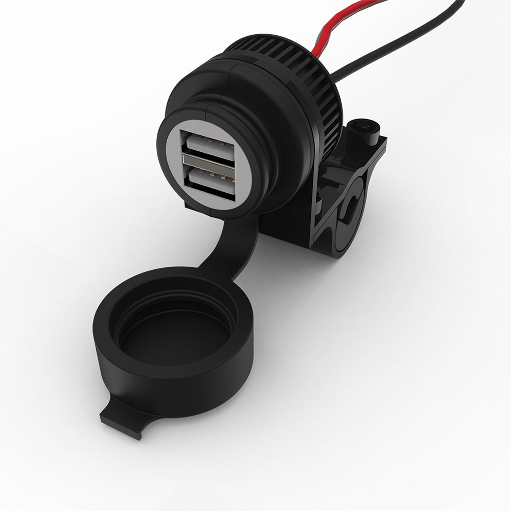 Oxford EL102 Weatherproof Dual USB Socket Motorcycle Scooter USB Charger