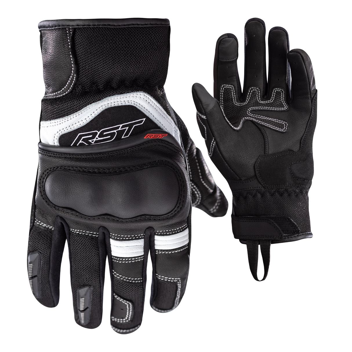 RST Urban Air 3 Mesh CE Mens Motorcycle Gloves - Black & White