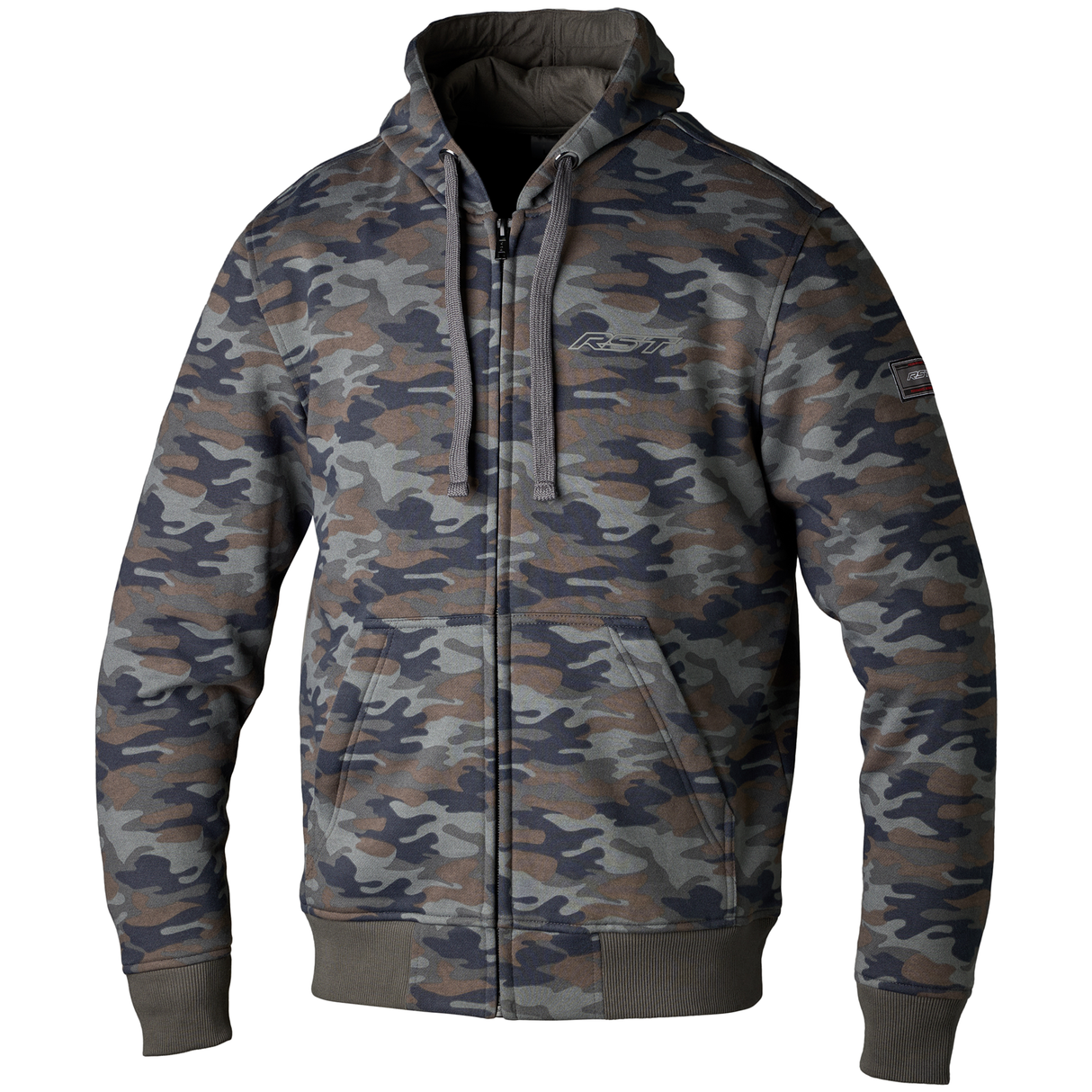RST Zip Through Urban CE Mens Textile Armoured Hoodie Camo