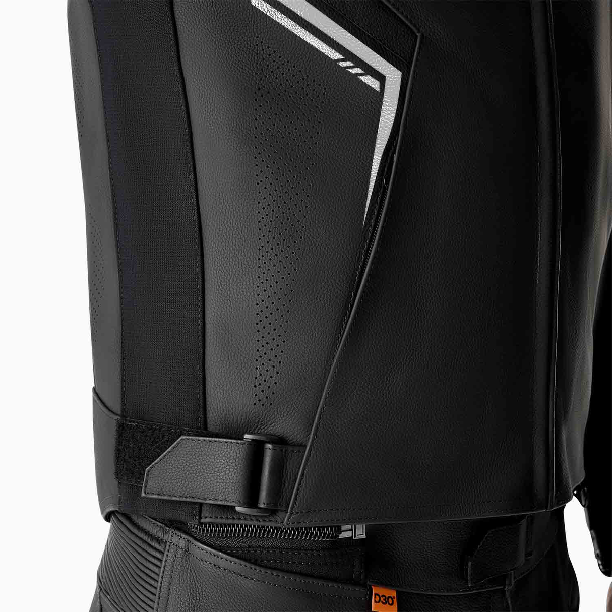 RST S1 D3O Motorcycle Leather Jacket - Black / White