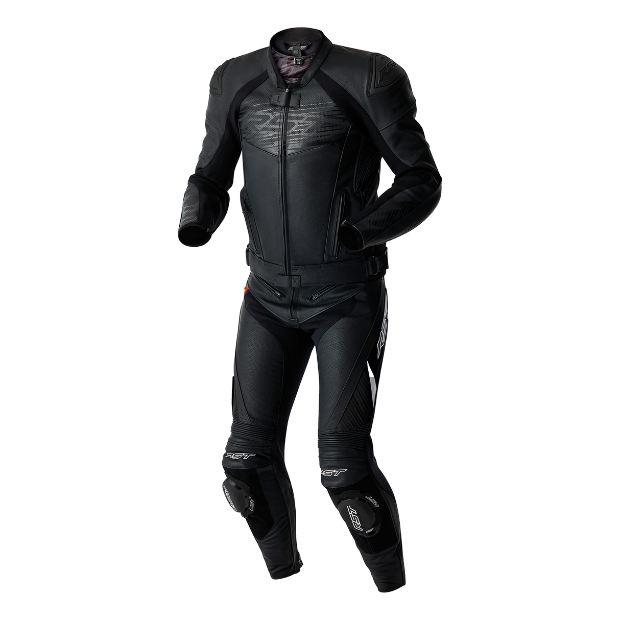 RST Tractech Evo D3O Motorcycle Leather Jacket - Black