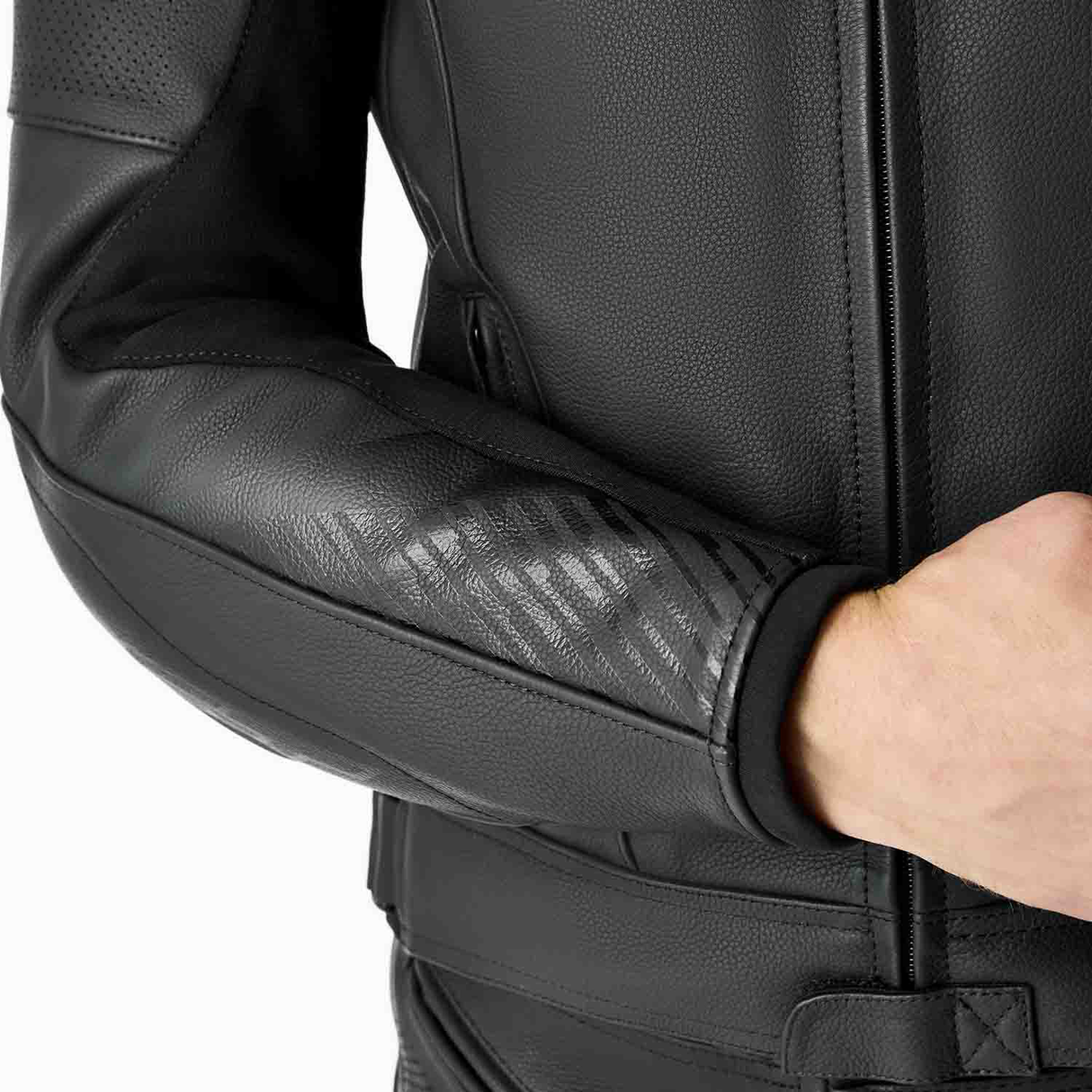 RST Tractech Evo D3O Motorcycle Leather Jacket - Black