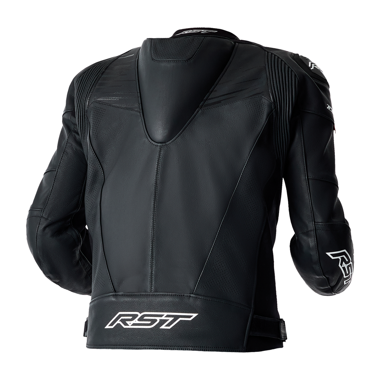RST Tractech Evo D3O Motorcycle Leather Jacket - Black & White