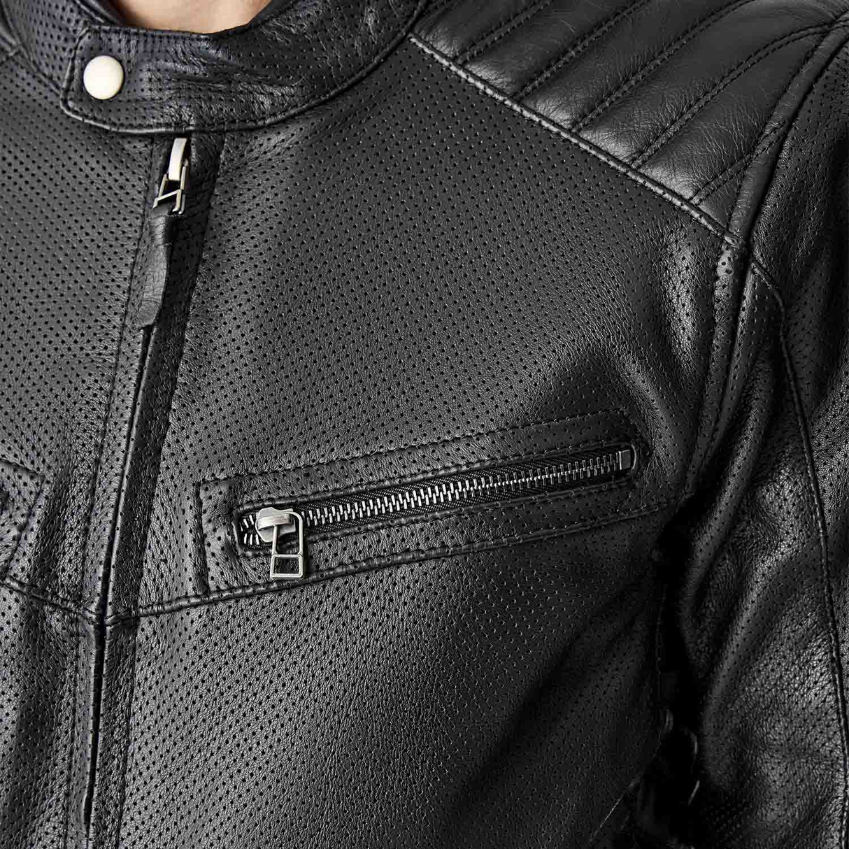 RST Roadster Air D3O Motorcycle Leather Jacket - Black