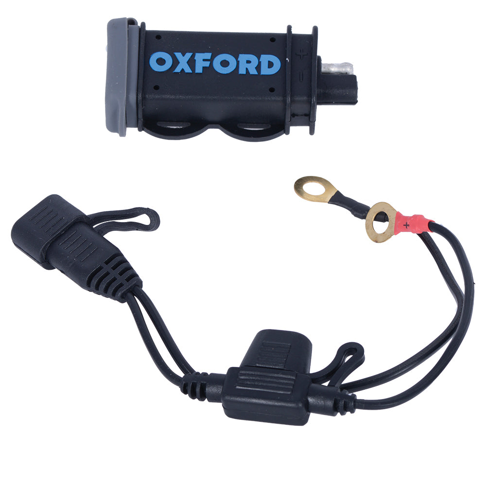Oxford EL114 USB Charger 2.1Amp Fused Power Motorcycle Motorbike Charging Kit