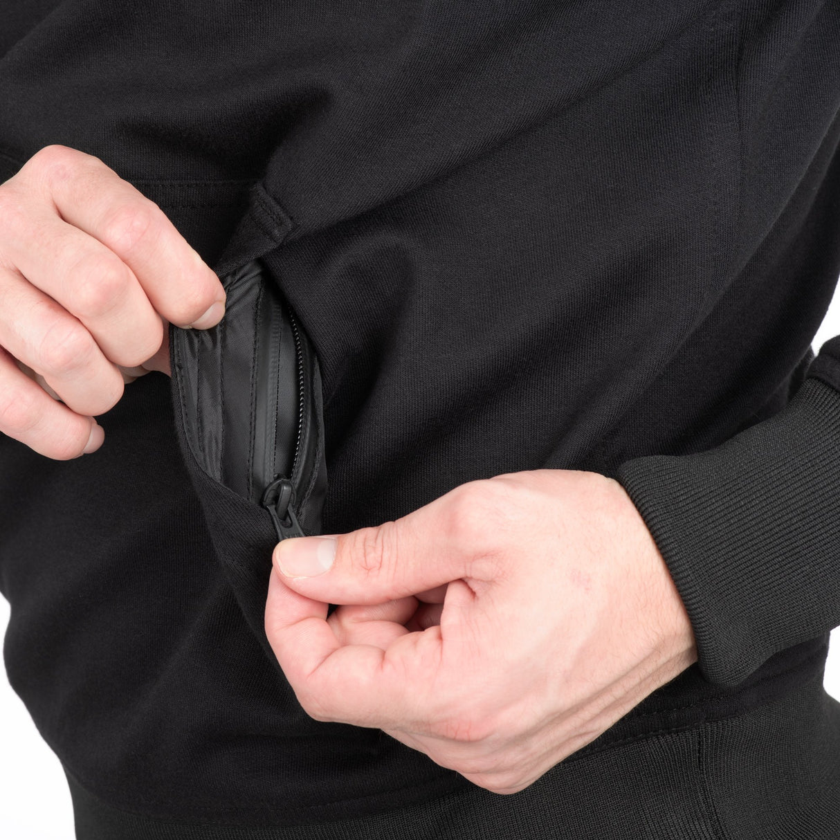 Oxford Armourlite AA Pullon Motorcycle Armoured Mens Hoodie Black