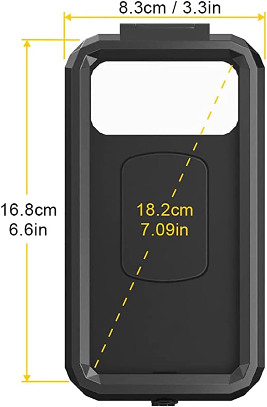 Bike It Waterproof Motorcycle Handlebar Phone Case Wireless Charger for 5.5"-7" Phones