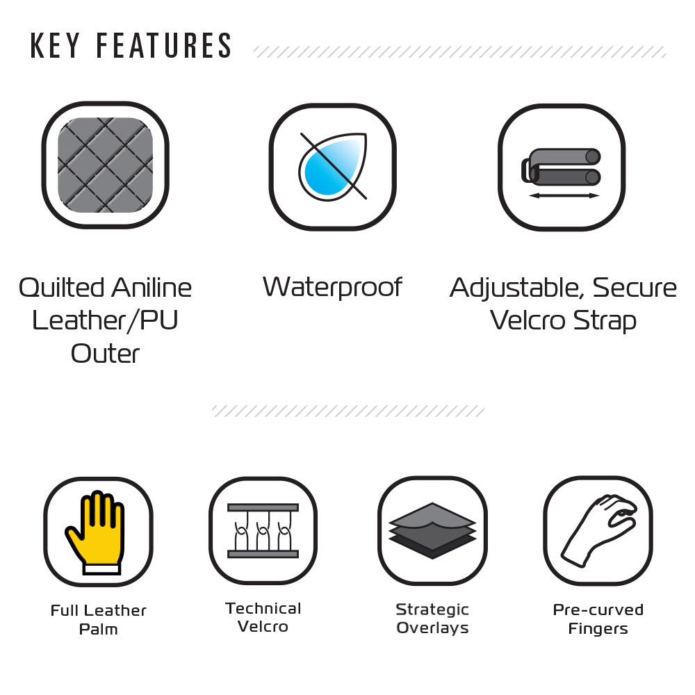 Oxford Somerville Leather Ladies Motorcycle Gloves Black