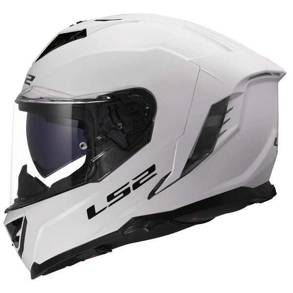 LS2 FF818 Storm III Solid Gloss White Motorcycle Helmet