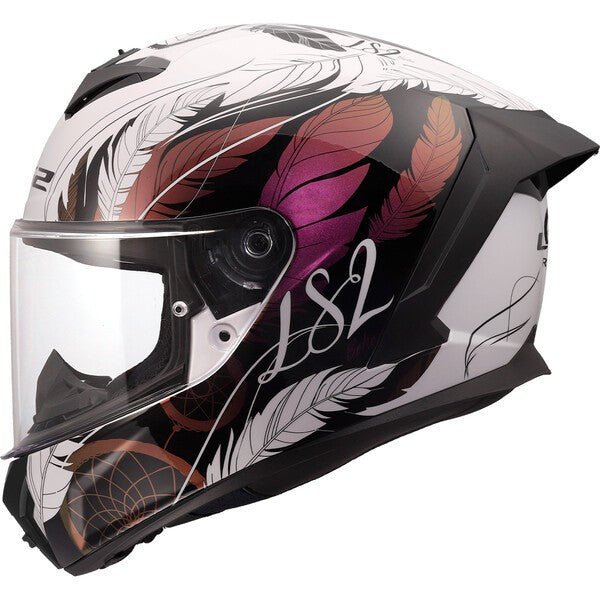 LS2 FF820 Rapid III Gloss Boho Motorcycle Helmet Feather