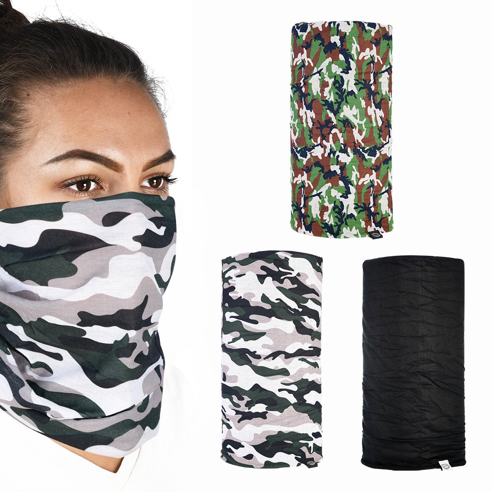 Oxford Comfy Neck Tube Base Layers Camo Black 3 Pack