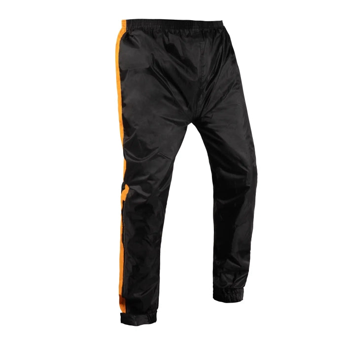 Oxford Rainseal Motorcycle Over Trousers Pants Waterproof - Orange Black