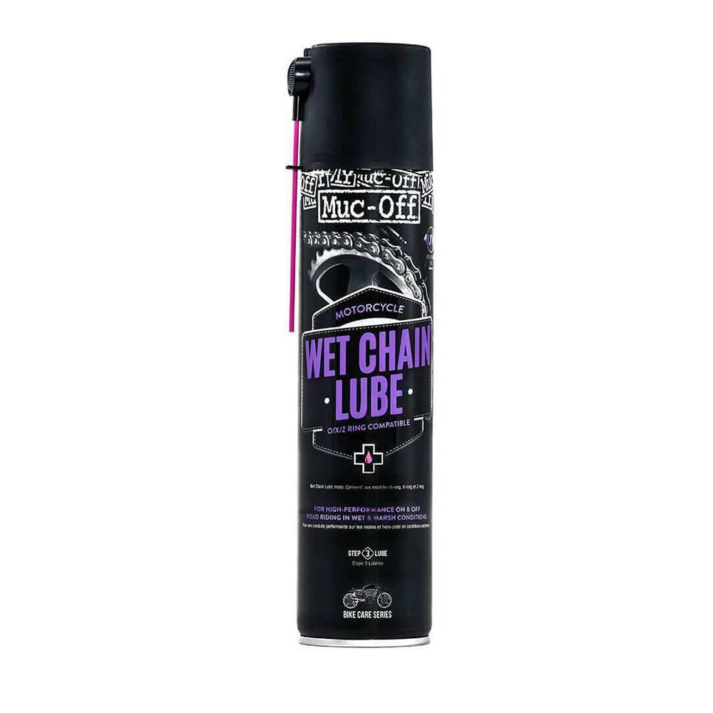 Muc-Off 611 Motorcycle Wet Chain Lube Motorbike Spray Lubricant 400ml