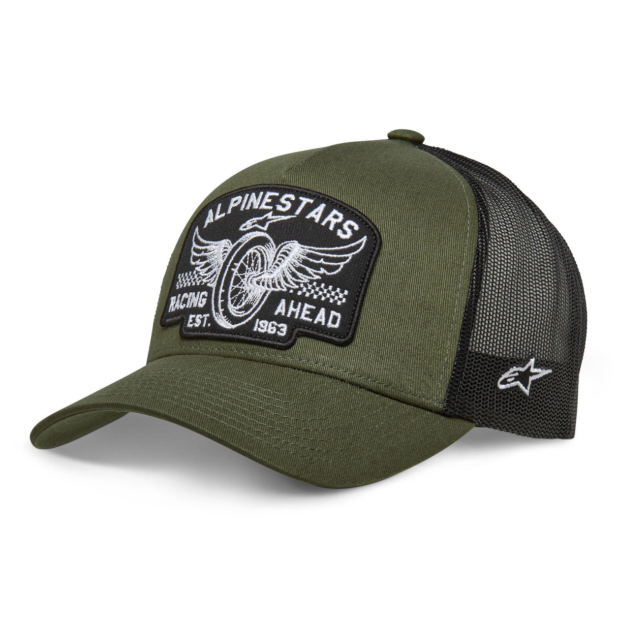 Alpinestars Heritage Patch Trucker Hat Black Green Military