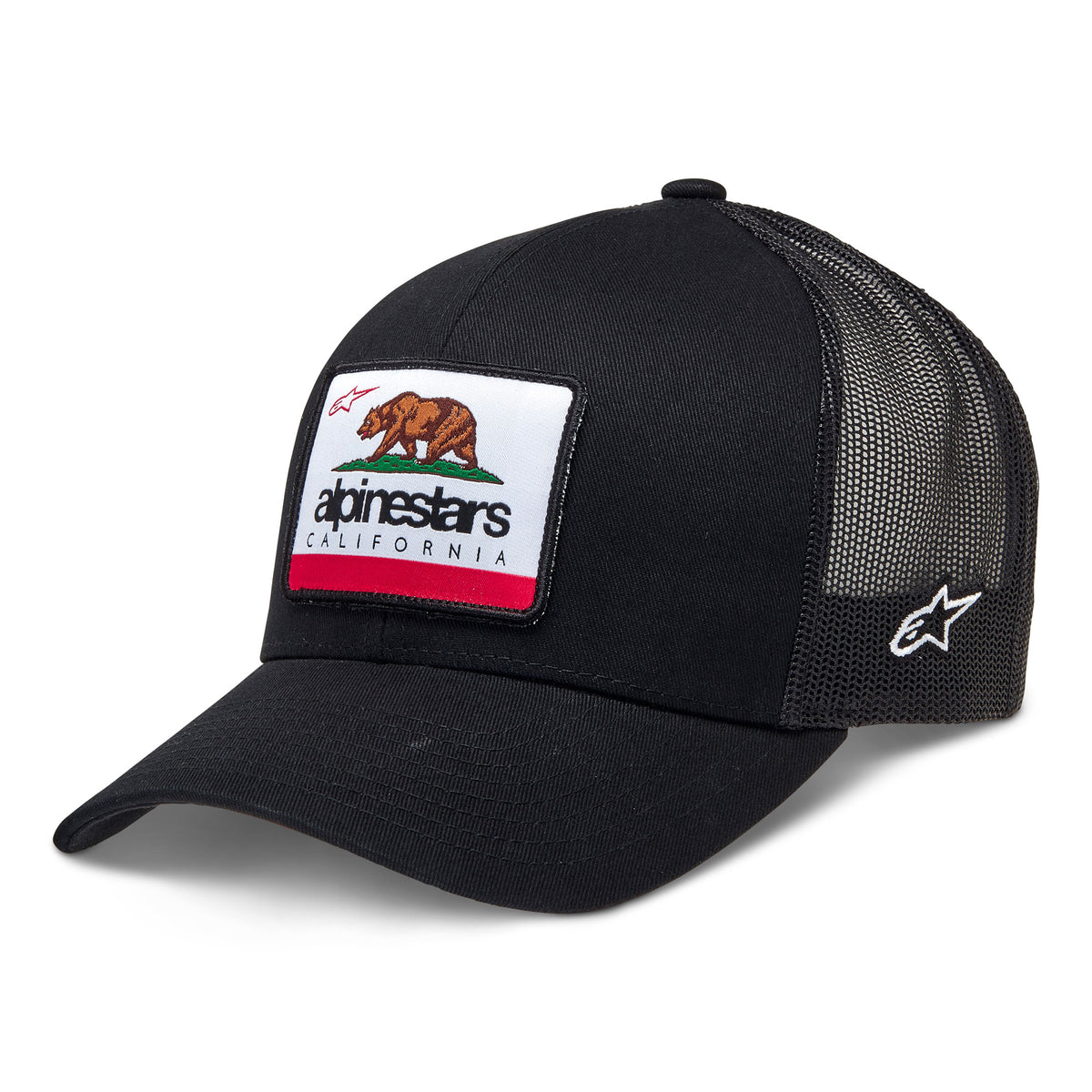 Alpinestars Lanes Flexfit Hat - Charcoal/Red Twill Cap With Structured Crown & Curved Bill, Size LG/XL