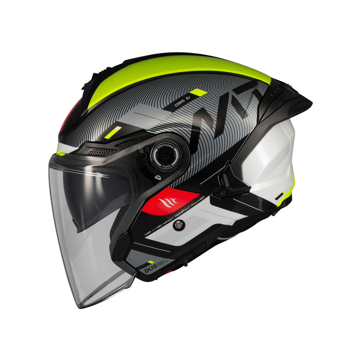 MT Cosmo Silence Open Face Helmet Fluo