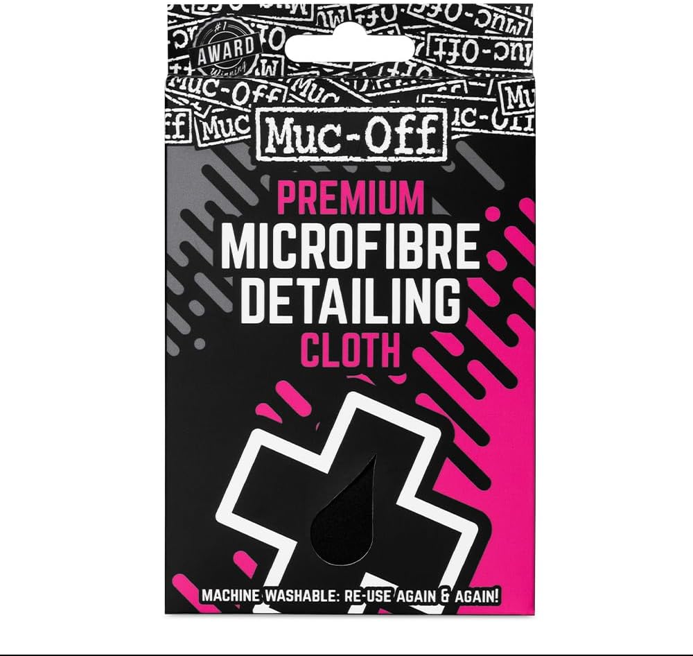 Muc Off Premium Motorcycle Helmet and Visior Microfibre Detailing Cloth