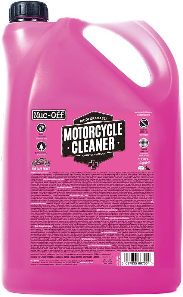 Muc-Off 667 Nano Tech Motorcycle Bike Cleaner Motorbike Quad ATV Wash 5 Litre