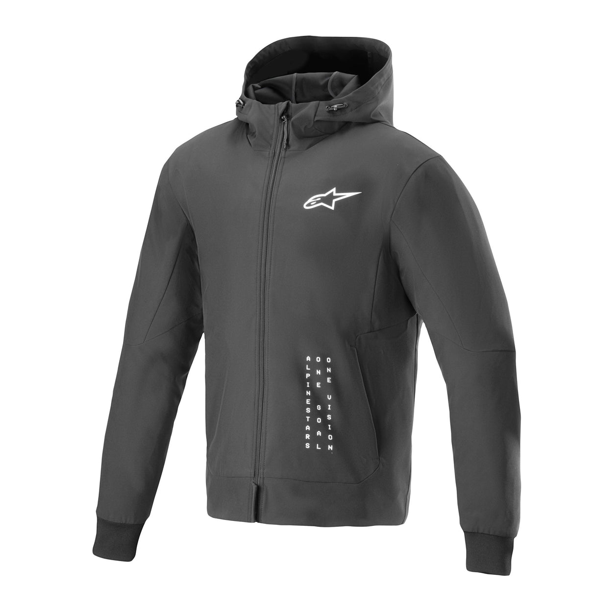 Alpinestars Radium Tech Motorcycle Armoured Hoodie Black Silver