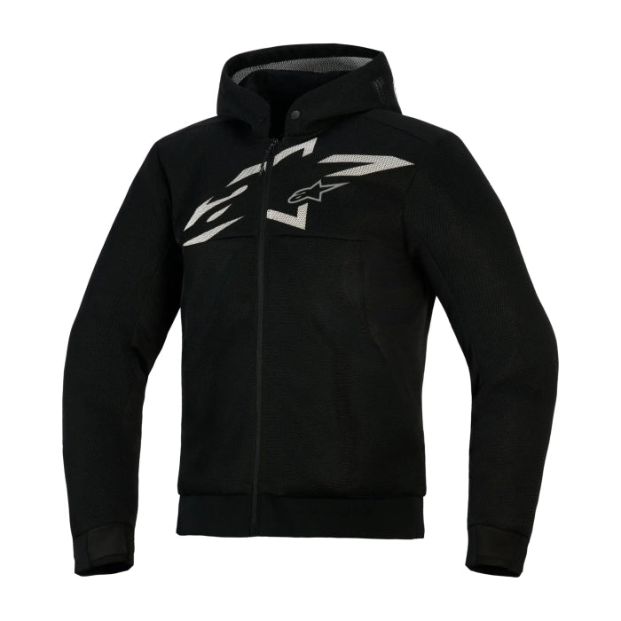 Alpinestars Chrome Superairflow Men’s Motorcycle Armoured Hoodie Black