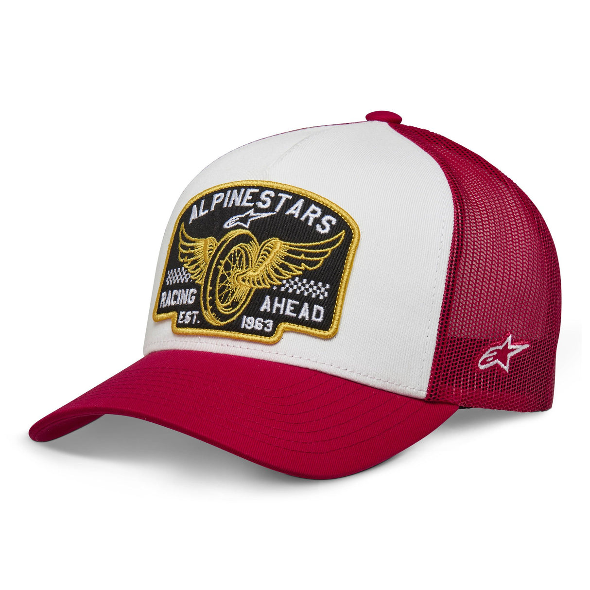 Alpinestars Heritage Patch Trucker Hat White Red