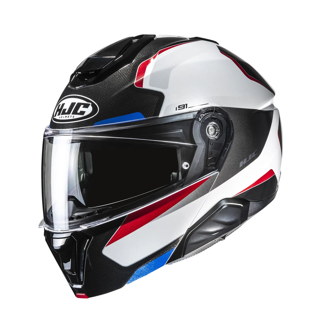 HJC I91 Felio Motorcycle Flip Front Helmet White Blue Red