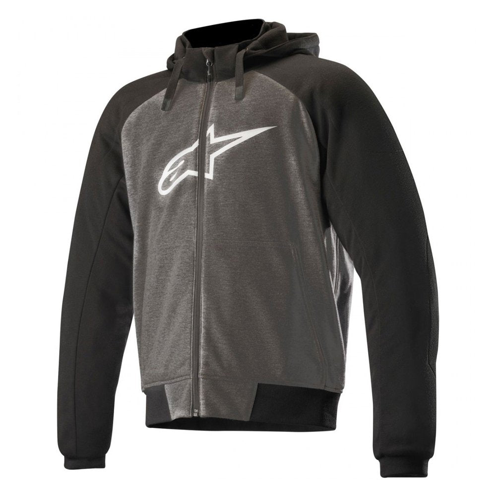 Alpinestars Chrome Sports Motorcycle Armoured Hoodie Black Dark Grey