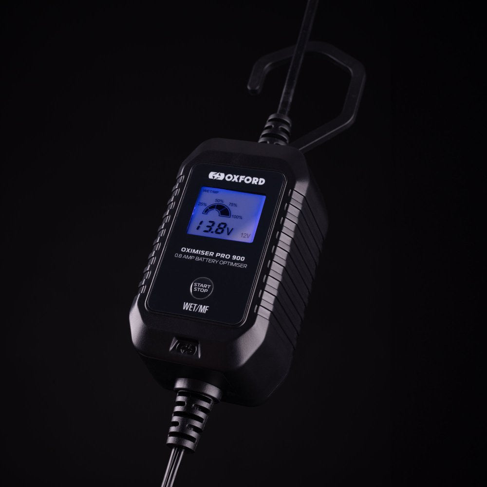 Oxford EL201 Oximiser Pro 900 Motorcycle Motorbike Battery Charger Optimiser Kit UK Model 0.8A 6V 12V