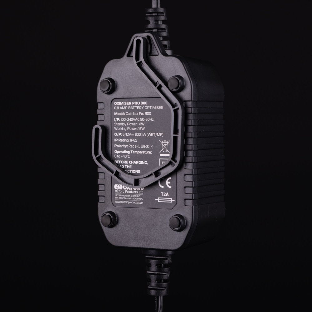 Oxford EL201 Oximiser Pro 900 Motorcycle Motorbike Battery Charger Optimiser Kit UK Model 0.8A 6V 12V