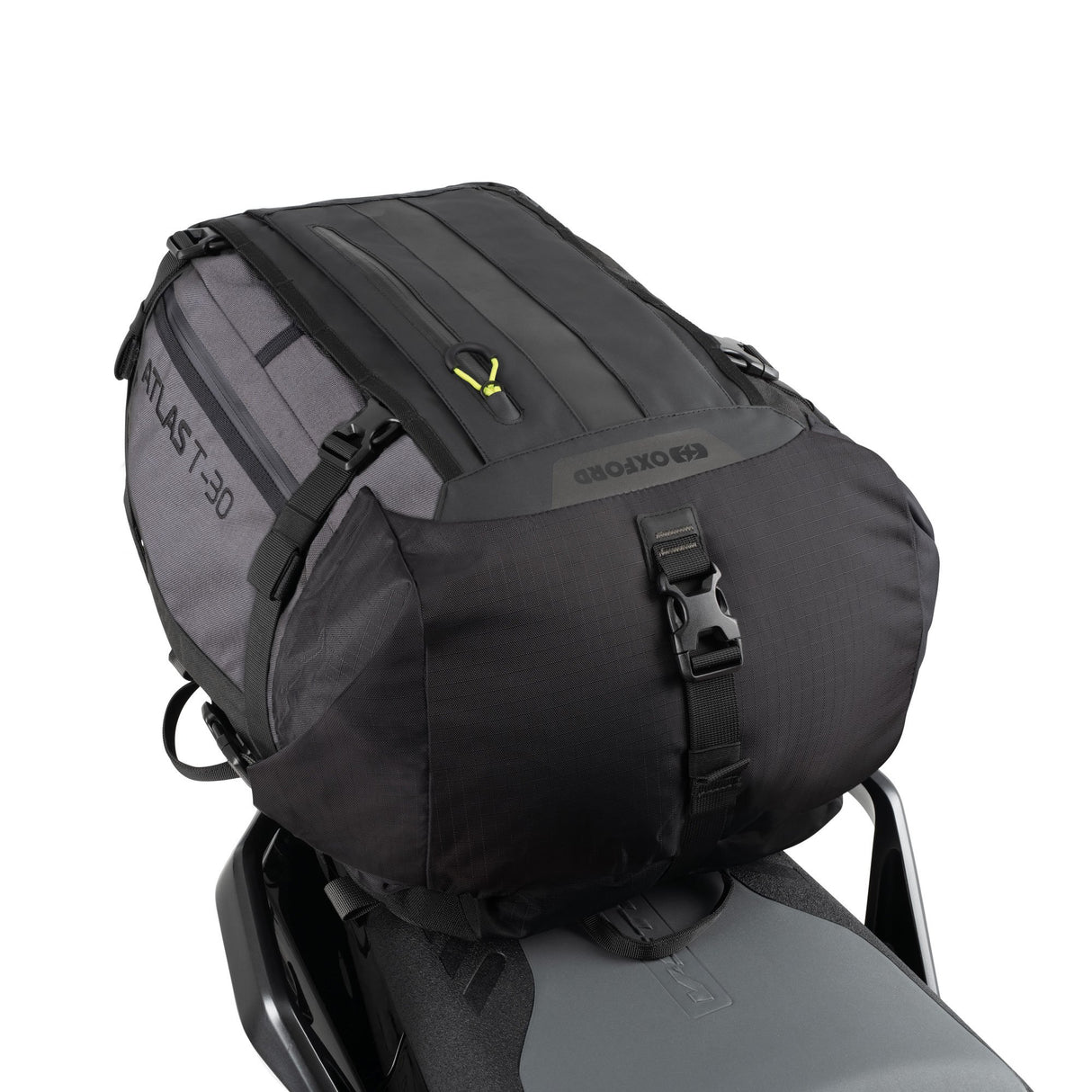 Oxford Atlas T-30 Advanced Tourpack Motorcycle Motorbike Luggage Tail Bag 30L Charcoal/Black