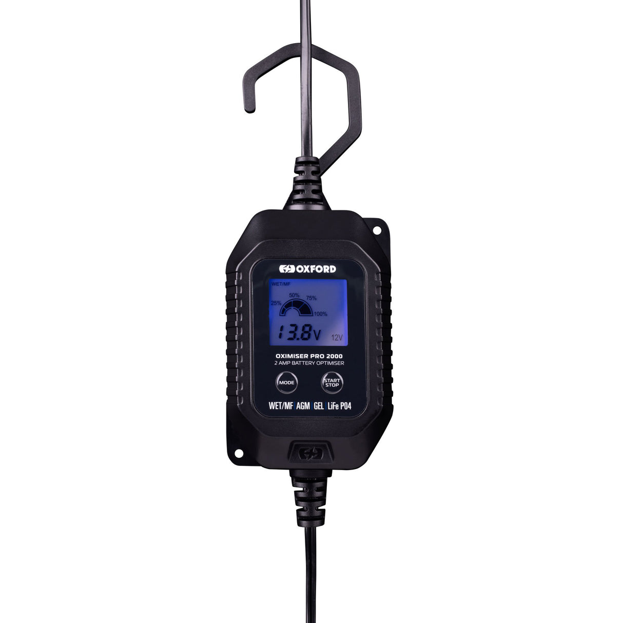 Oxford EL203 Oximiser Pro 2000 Motorcycle Car Motorhome Battery Charger Optimiser Kit UK Model 2A 12V