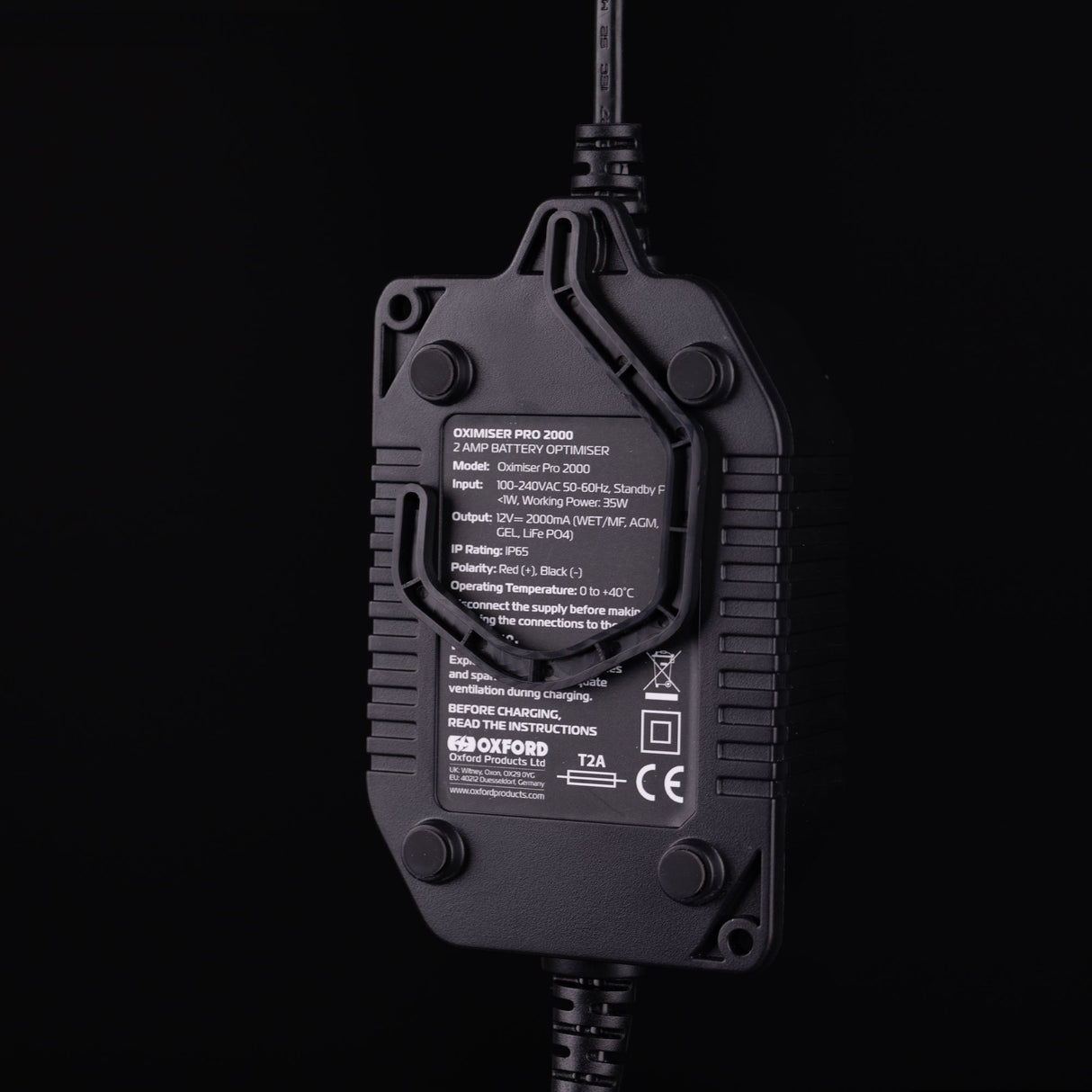 Oxford EL203 Oximiser Pro 2000 Motorcycle Car Motorhome Battery Charger Optimiser Kit UK Model 2A 12V