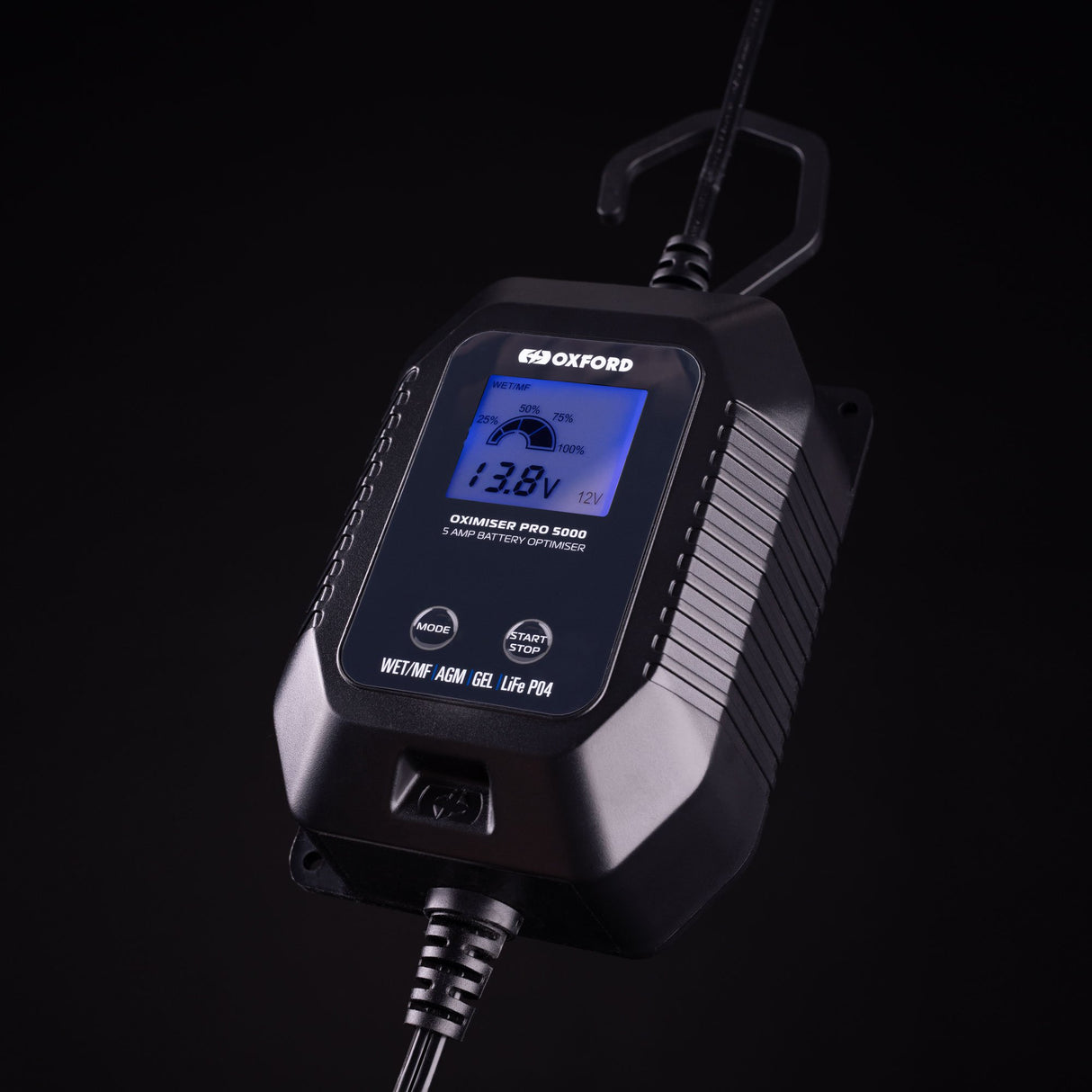 Oxford EL204 Oximiser Pro 5000 Motorcycle Car Motorhome Battery Charger Optimiser Kit UK Model 5A 12V