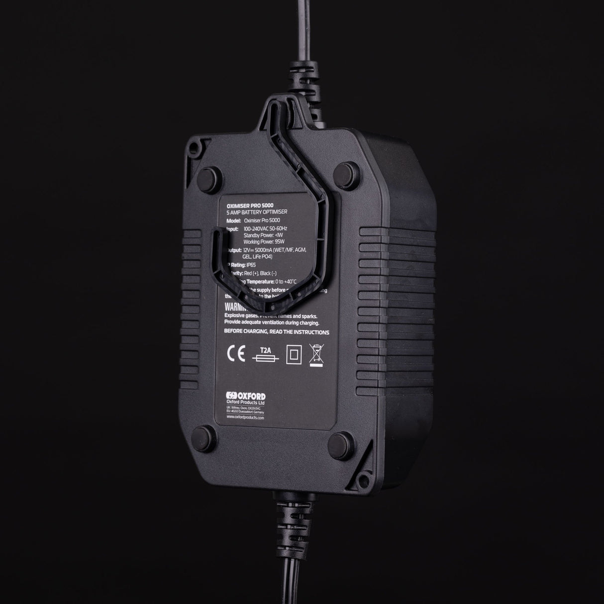 Oxford EL204 Oximiser Pro 5000 Motorcycle Car Motorhome Battery Charger Optimiser Kit UK Model 5A 12V