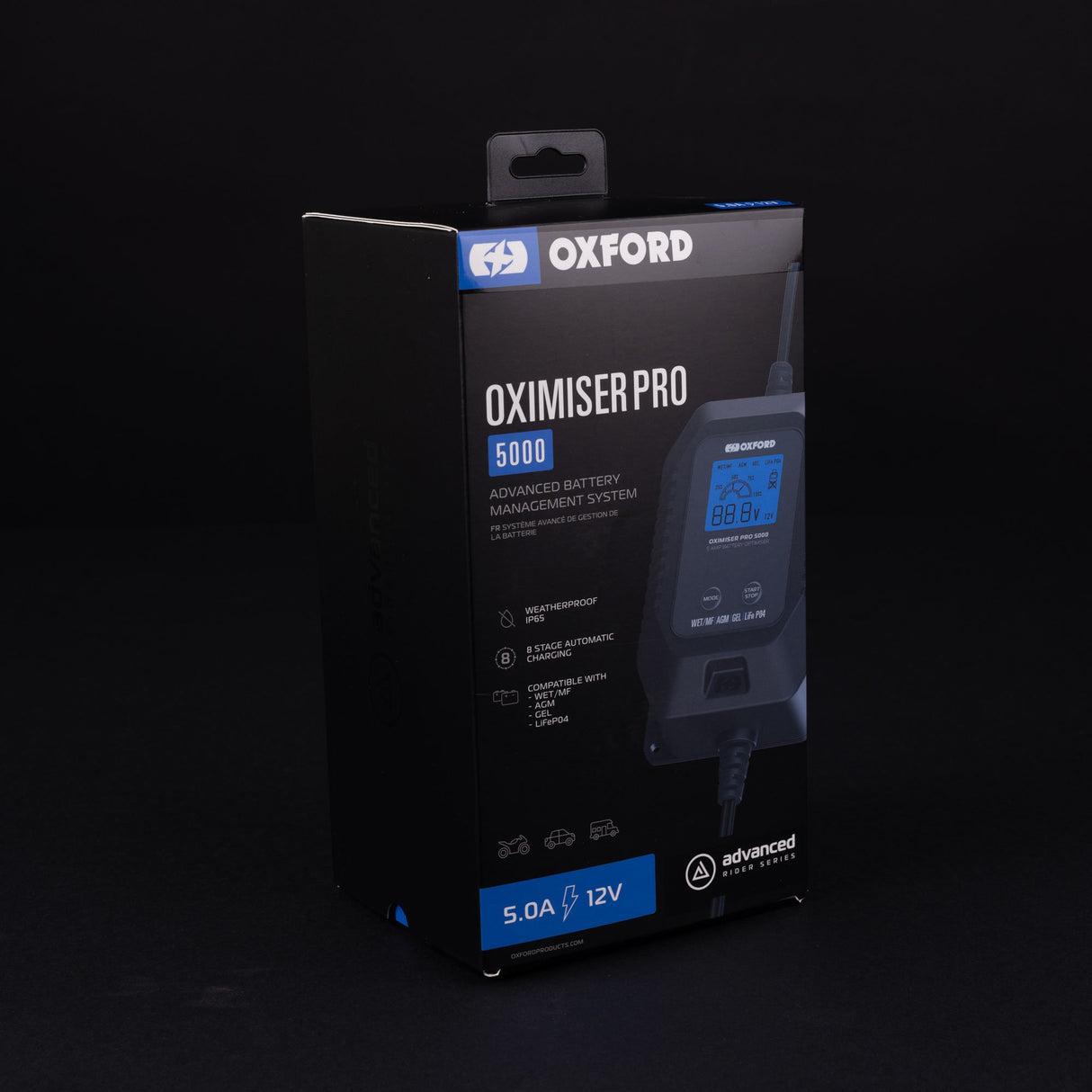 Oxford EL204 Oximiser Pro 5000 Motorcycle Car Motorhome Battery Charger Optimiser Kit UK Model 5A 12V