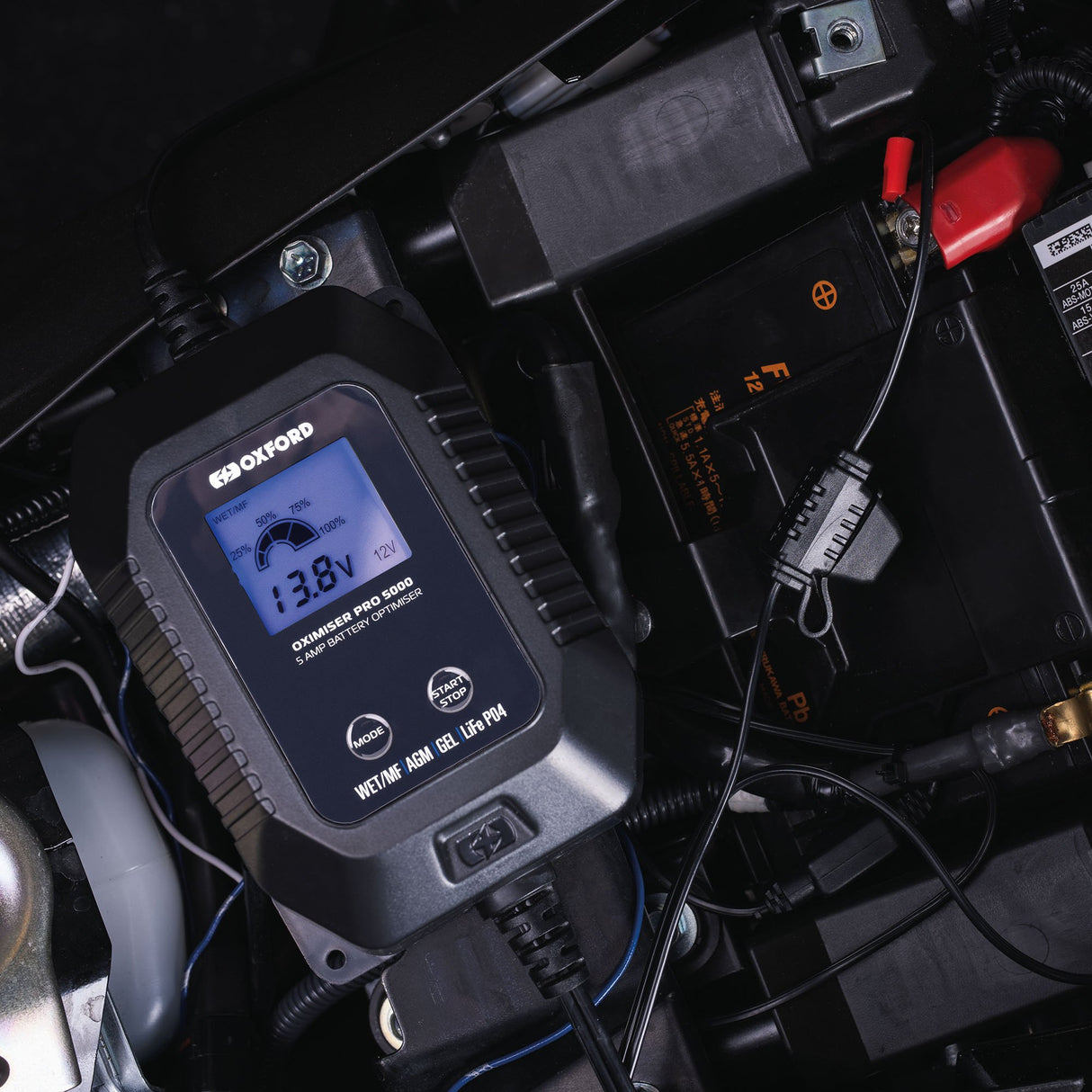 Oxford EL204 Oximiser Pro 5000 Motorcycle Car Motorhome Battery Charger Optimiser Kit UK Model 5A 12V