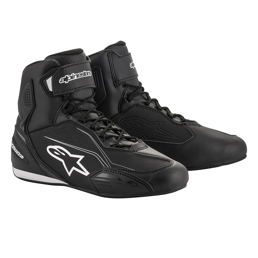 Alpinestars Faster 3 Shoes Black White Motorcycle Boots