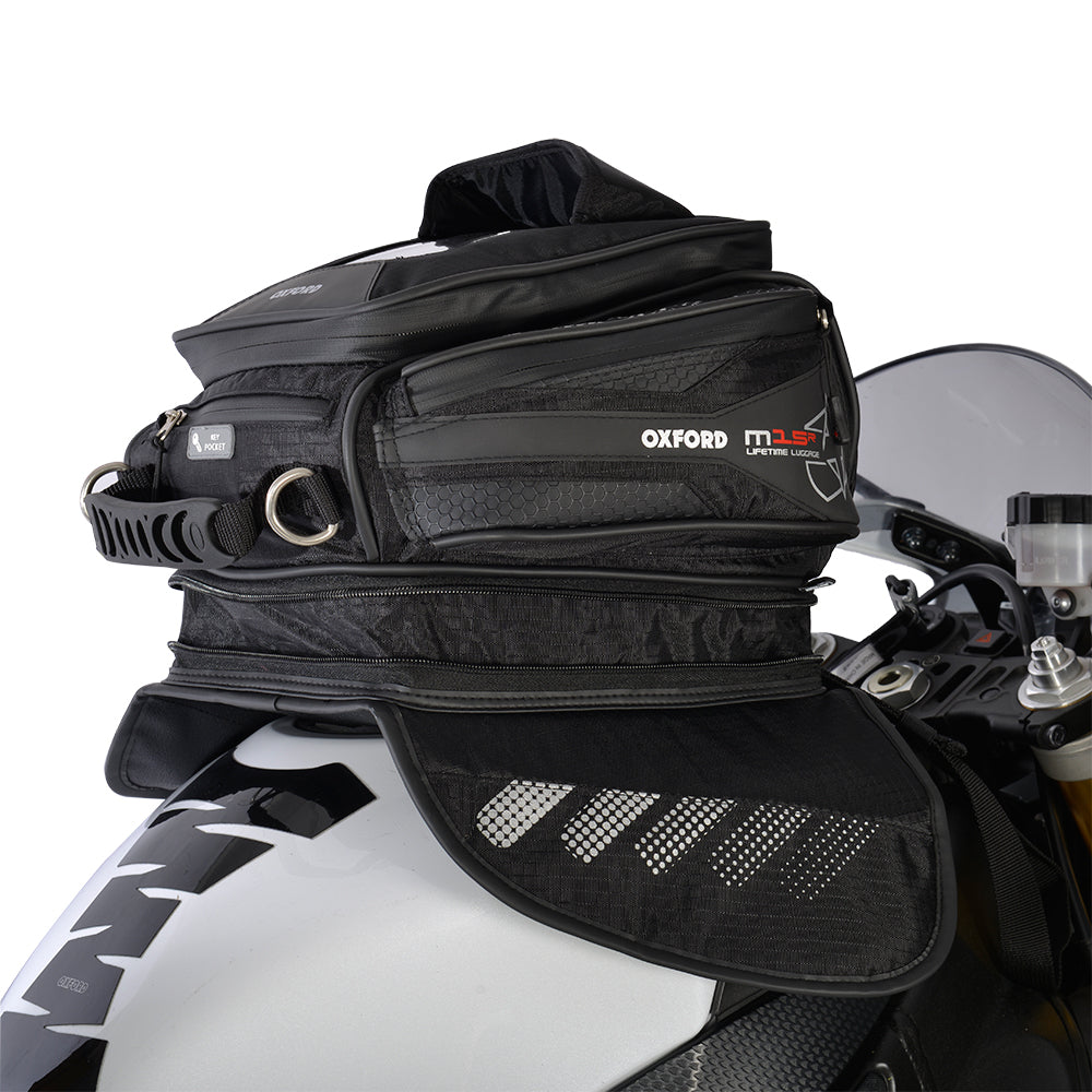 Oxford OL221 Luggage M15R Magnetic Motorcycle Motorbike Tank Bag 15L Black