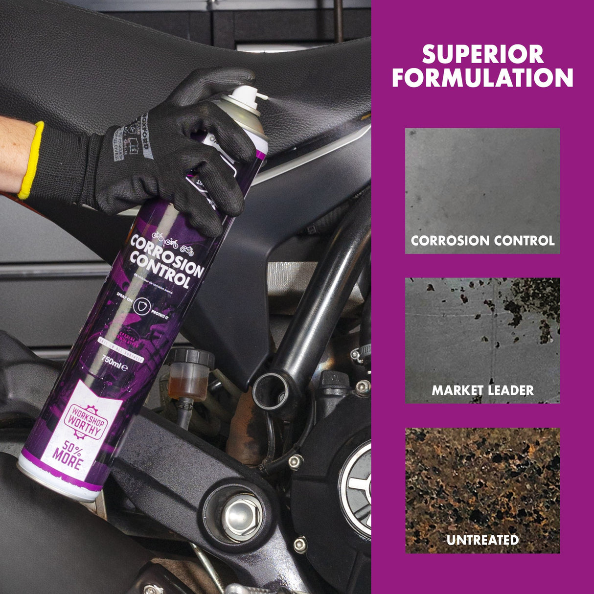 Oxford Mint OC223 Lubricant 750ml Motorcycle Wokshop Anti-Corrosion Spray Motorbike Care