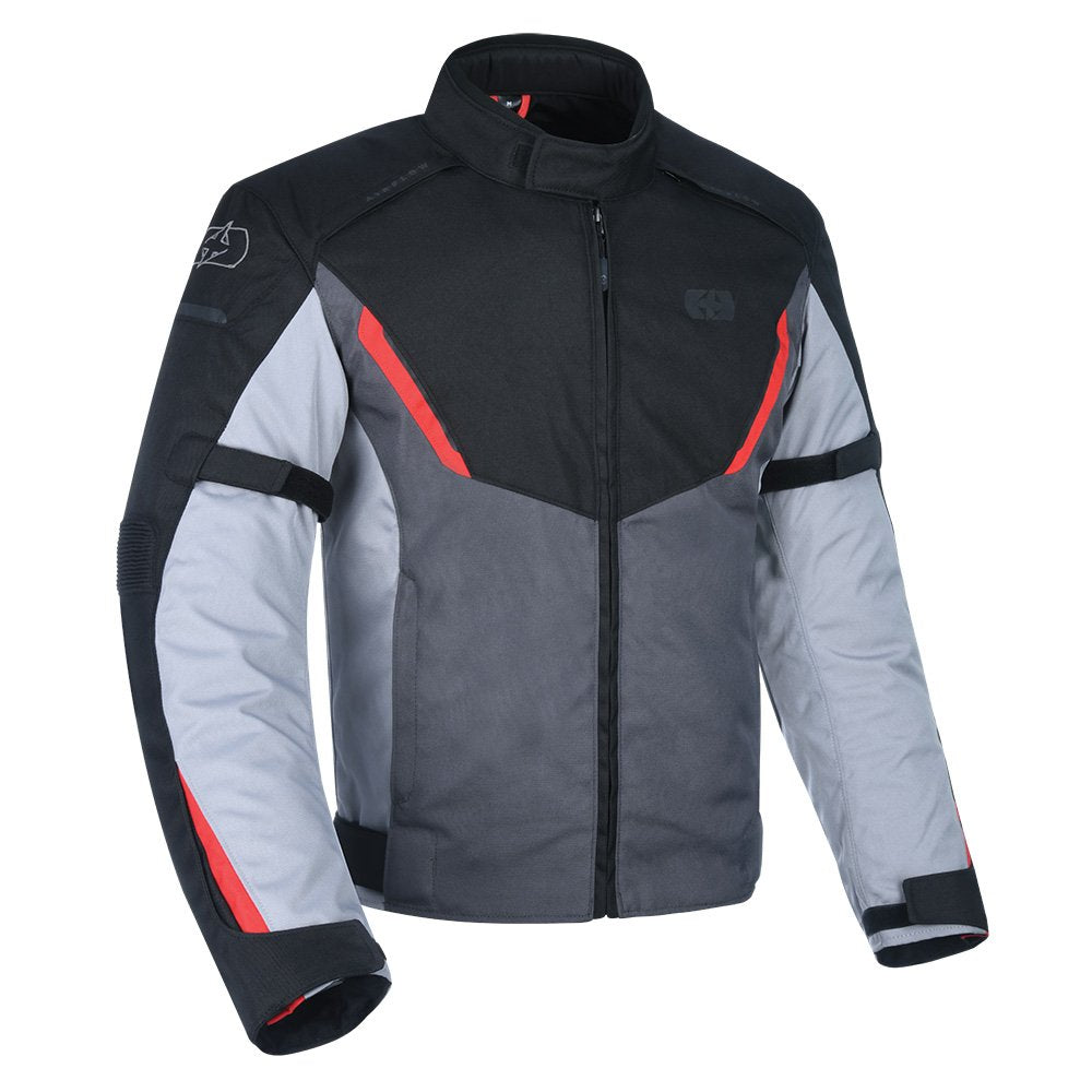 Oxford Delta 1.0 Motorcycle Jacket Black Grey Red