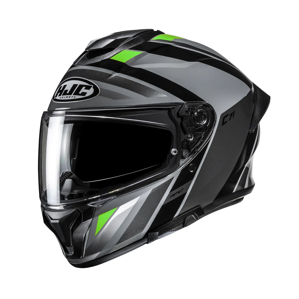 HJC C71 Faber Motorcycle Full Face Helmet Green