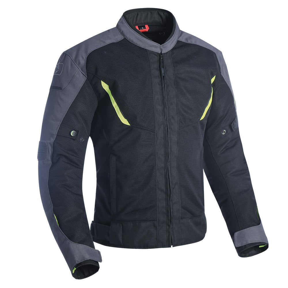 Oxford Delta 1.0 Air Motorcycle Jacket Black Grey Fluo