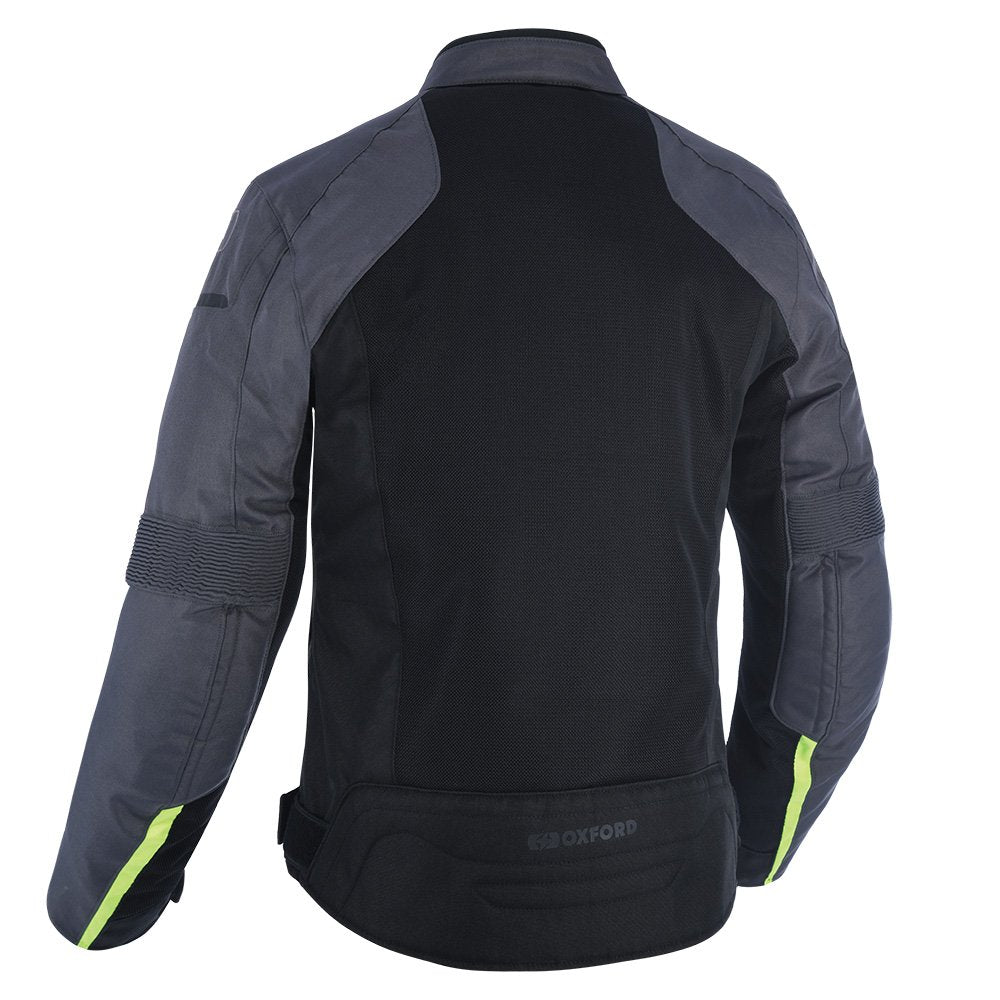 Oxford Delta 1.0 Air Men's Motorcycle Jacket Black Grey Fluo