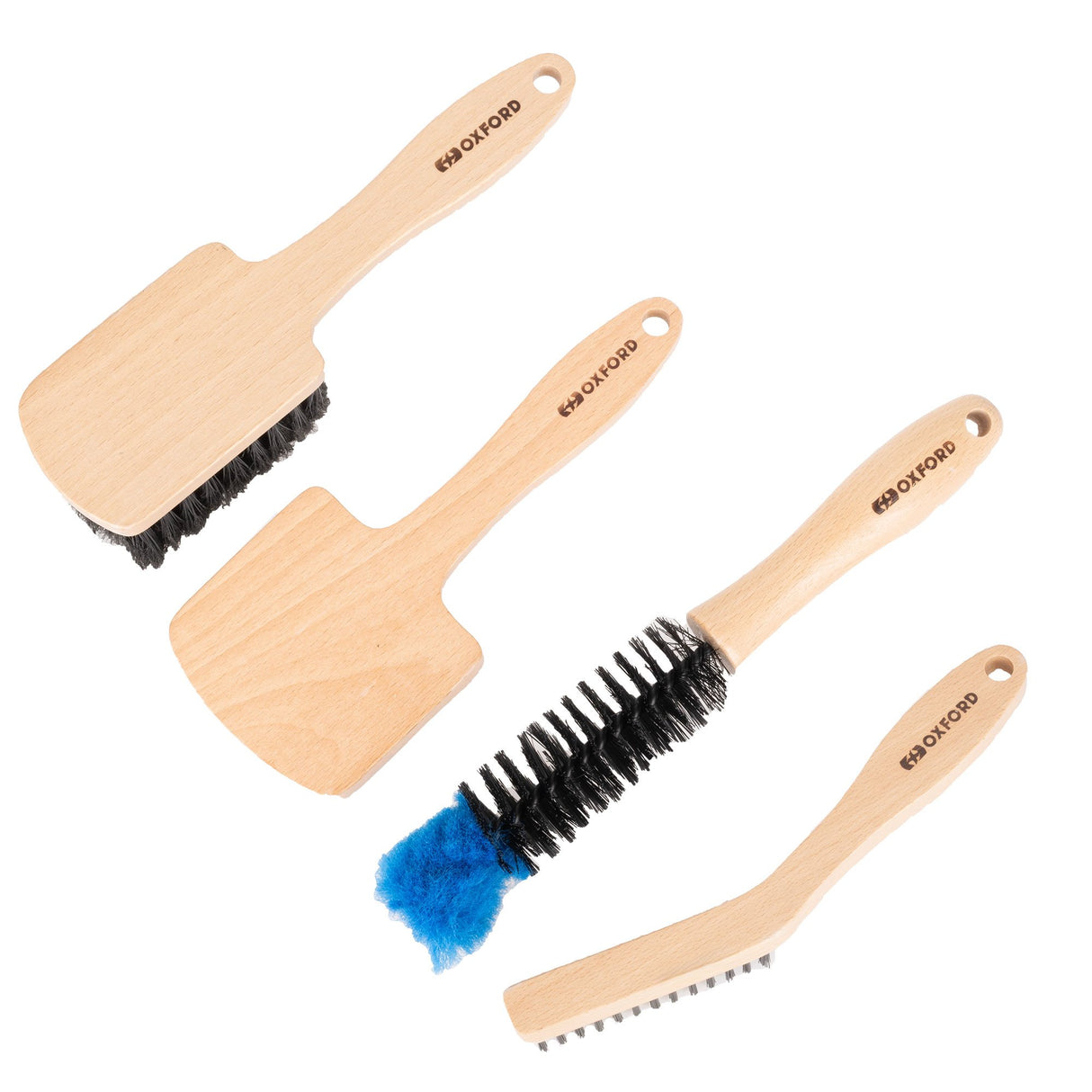 Oxford Mint OX238 Sustainable Wood Motorcycle Motorbike Workshop Cleaning Brushes