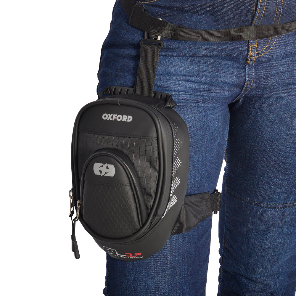 Oxford OL239 L1R Motorcycle Motorbike Luggage Leg Bag 1L Black