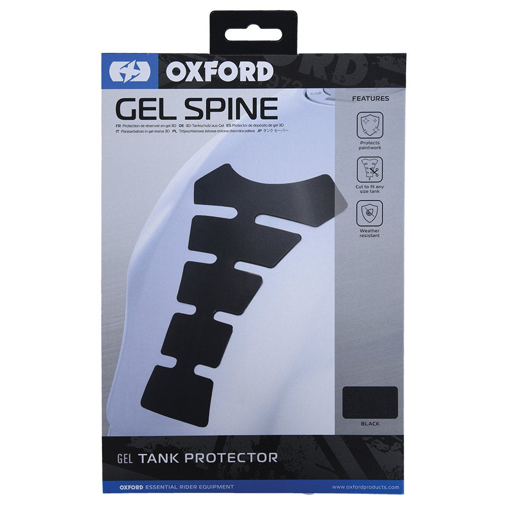 Oxford OX651 Motorcycle Gel Spine Original - Black Tank Pad Paint Protector